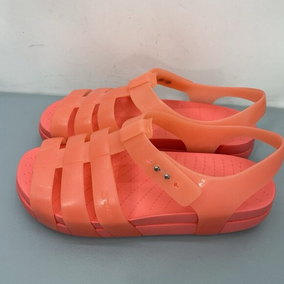 Crocs Splash Glossy Fisherman Sandals Strappy Platform Watermelon Pink Womens 9 - Picture 7 of 13